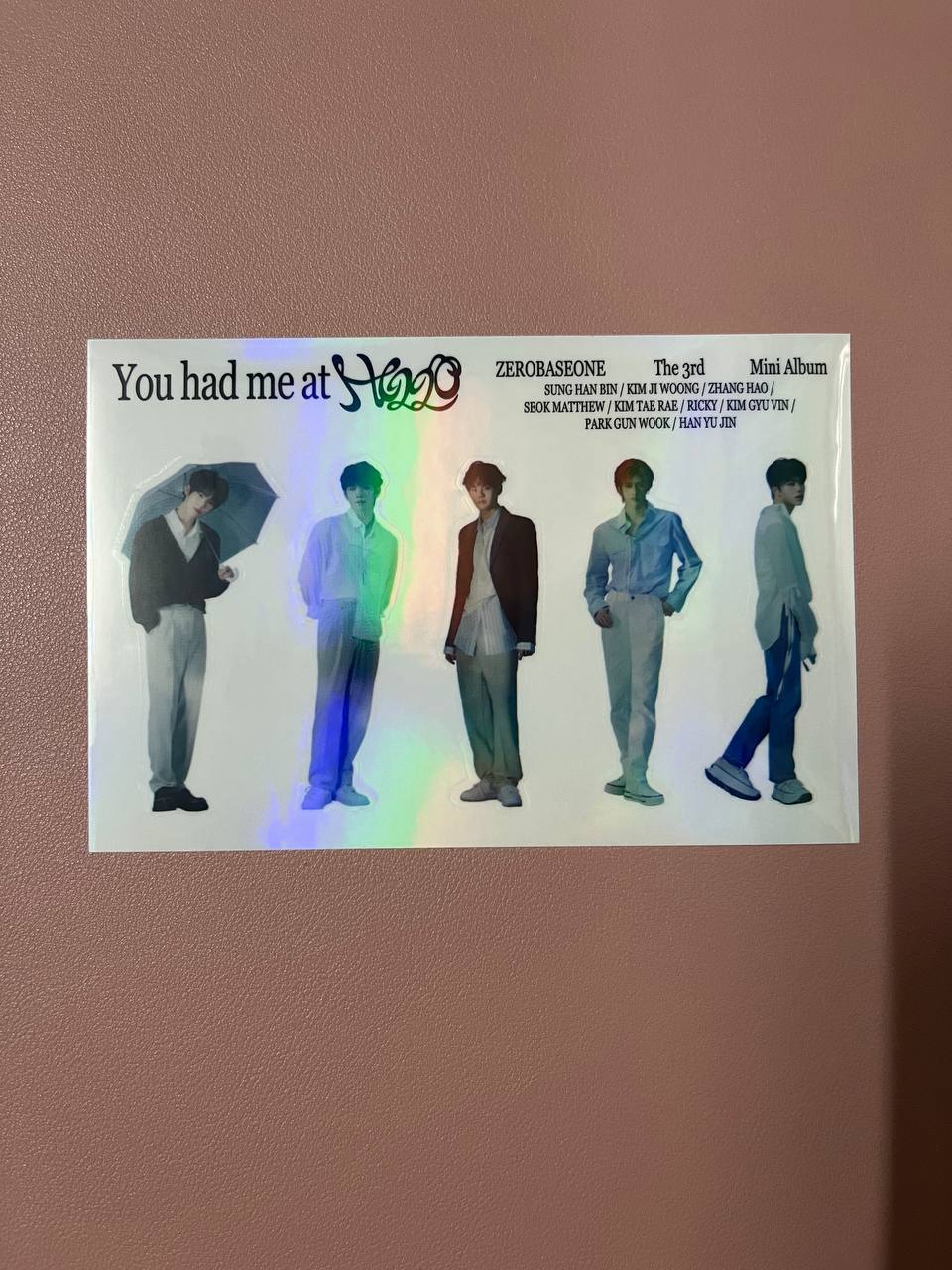 ZEROBASEONE - You Had Me At HELLO (Official Sticker)
