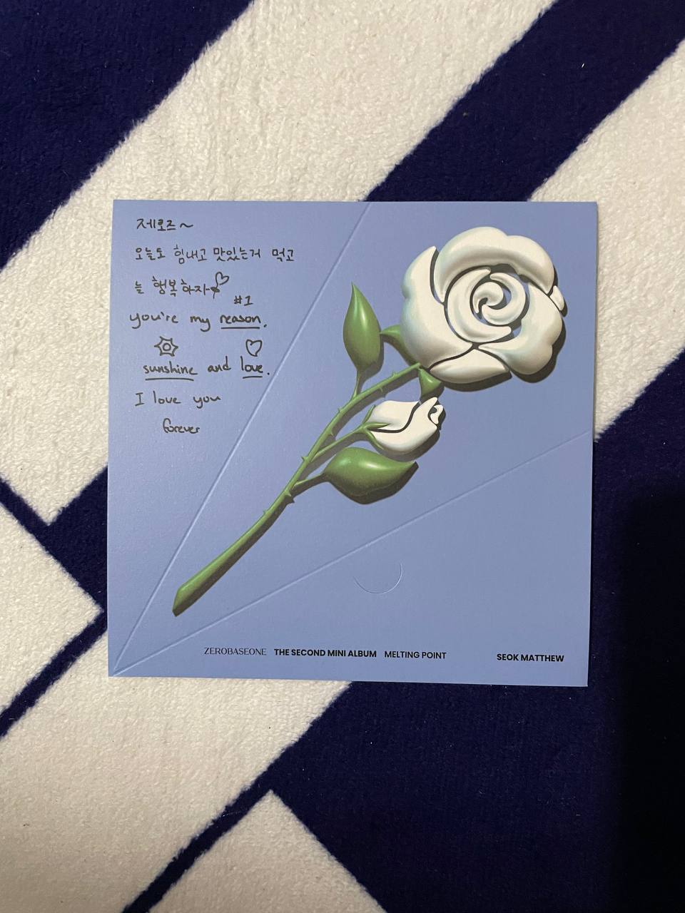 ZEROBASEONE ZB1 - Melting Point (Official Message Card)
