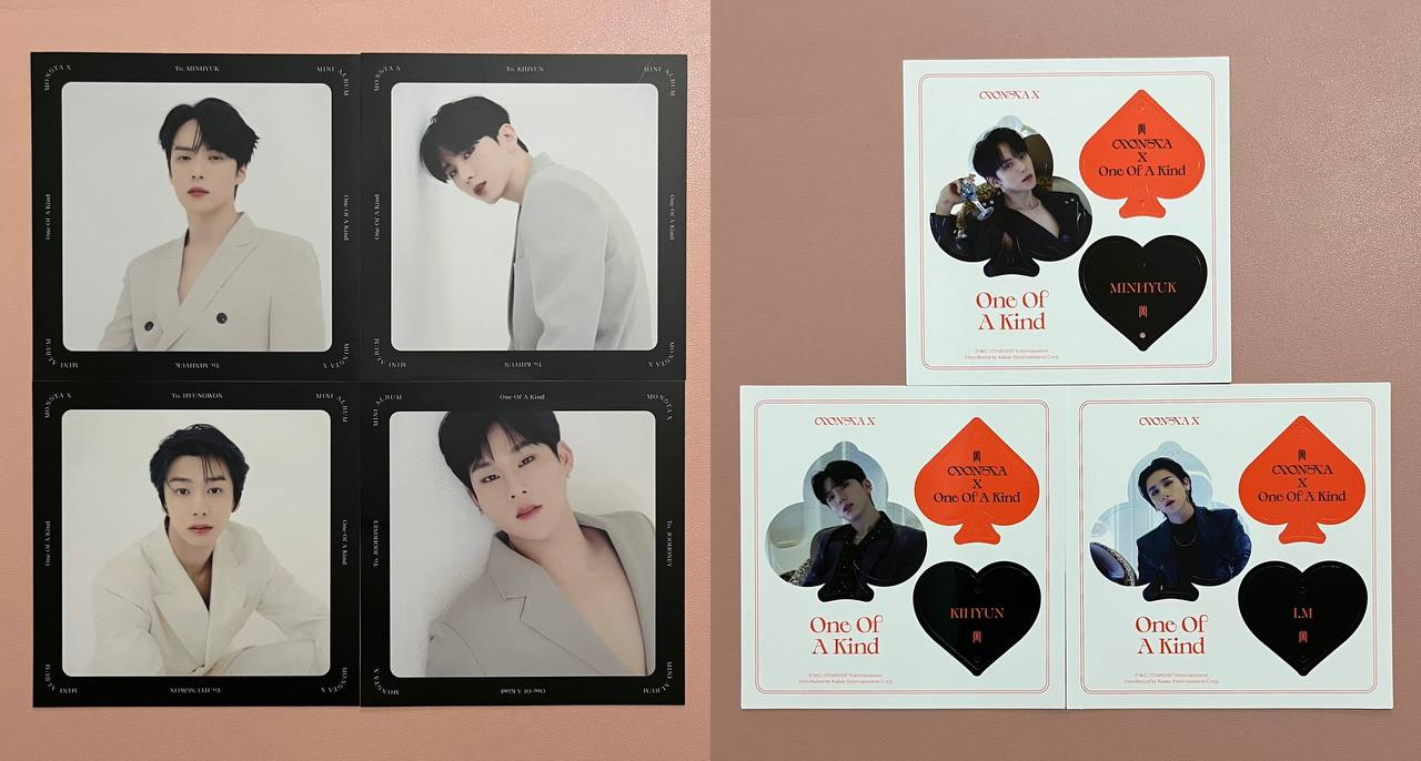 MONSTA X - One Of A Kind (Official Rolling Paper Message Card, Paper Ornament)