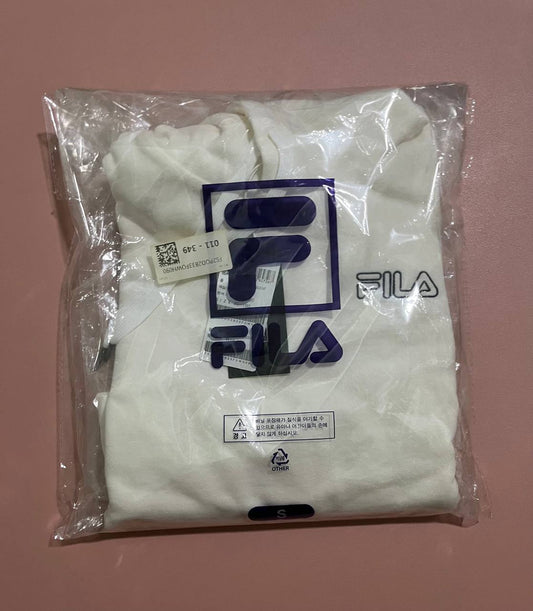 [PLEASE READ NOTE] BTS - FILA [NOW ON] (White Crop Hoodie)