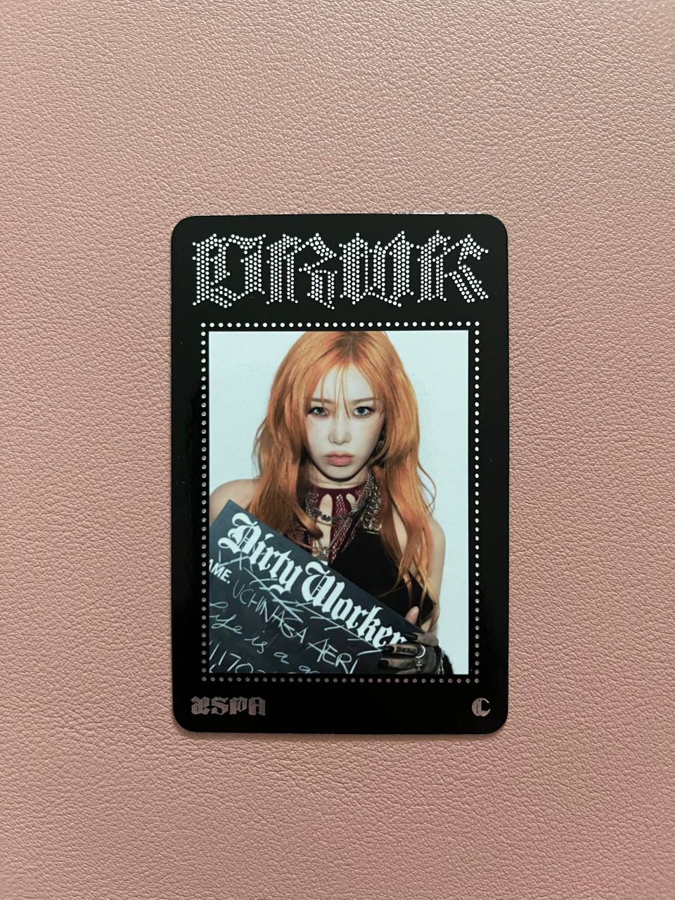 AESPA - Dirty Work Official MD (A,B Ver. Trading Cards)