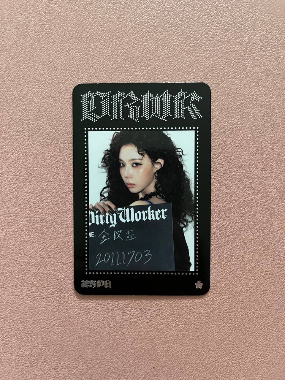 AESPA - Dirty Work Official MD (A,B Ver. Trading Cards)