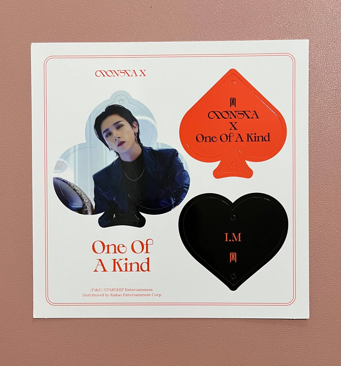 MONSTA X - One Of A Kind (Official Rolling Paper Message Card, Paper Ornament)