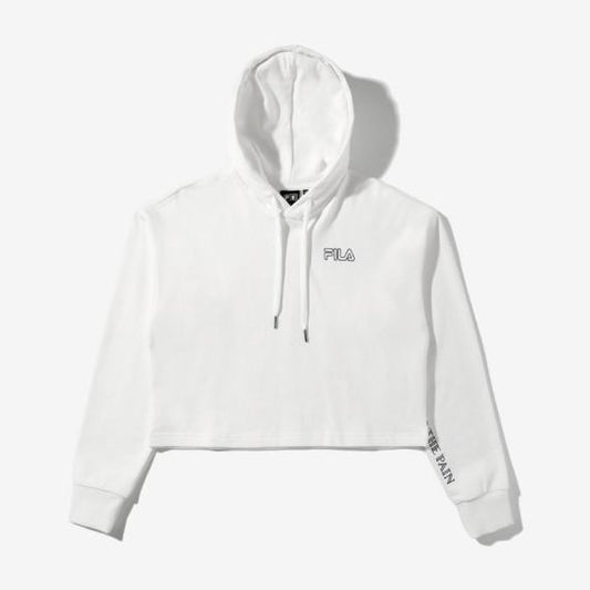 [PLEASE READ NOTE] BTS - FILA [NOW ON] (White Crop Hoodie)